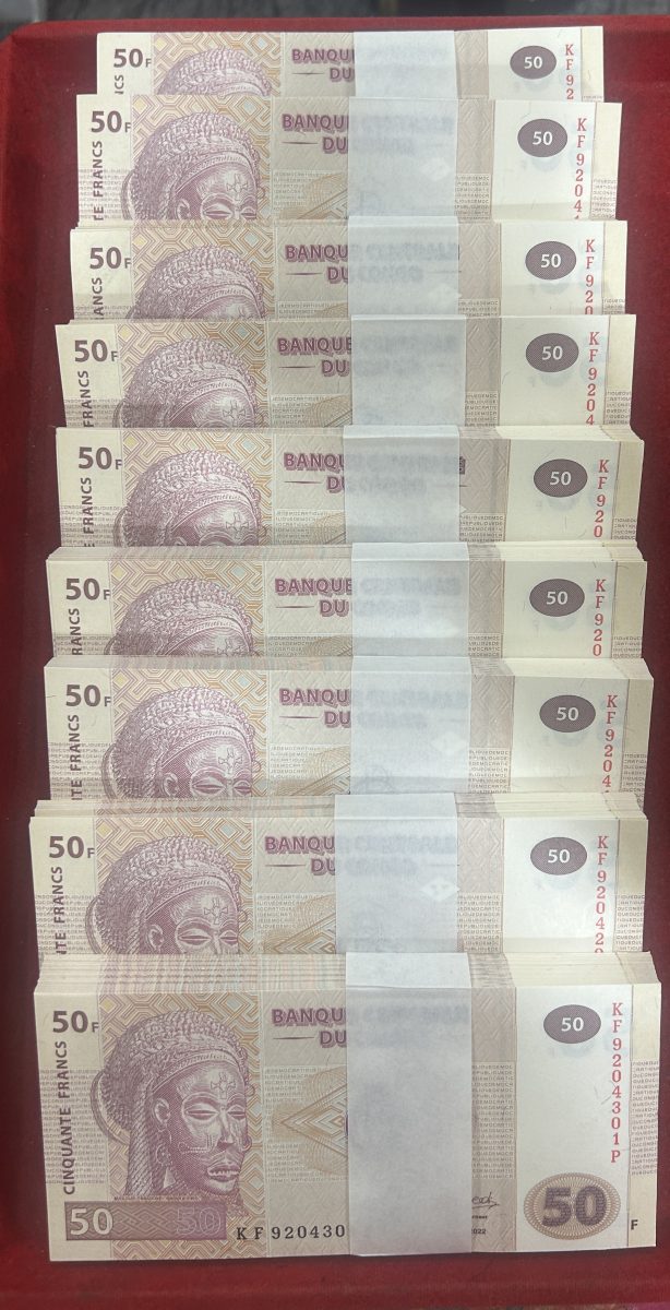 Congo 50 Francs full seriel wise 100 note gem UNC packet note buyer will receive 1 packet different serial number packet