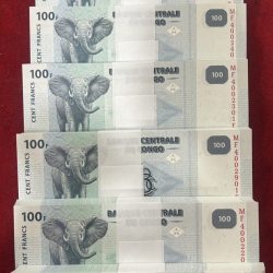 Congo 100 Francs full seriel wise 100 note gem UNC packet note buyer will receive 1 packet different serial number packet