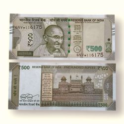 IS21 Rs 500 India Banknote Star Replacement Issue 6NV Inset A 2017 Limited Issue