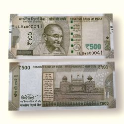 IS28 Rs 500 India Banknote Star Replacement Issue 1LB Inset E 2017 Limited Issue