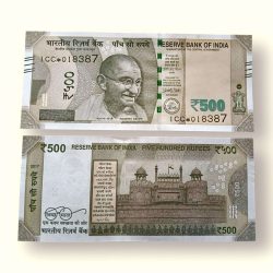IS33 Rs 500 India Banknote Star Replacement Issue 1CC Inset L 2017 Limited Issue