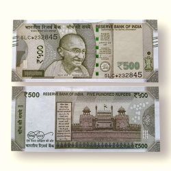 IS84 Rs 500 India Banknote Star Replacement Issue 5LC INSET F 2020 Limited Issue