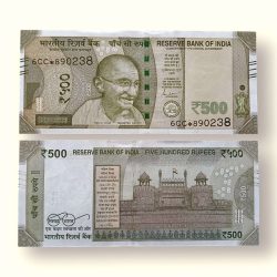 IS85 Rs 500 India Banknote Star Replacement Issue 6CC INSET L 2020 Limited Issue