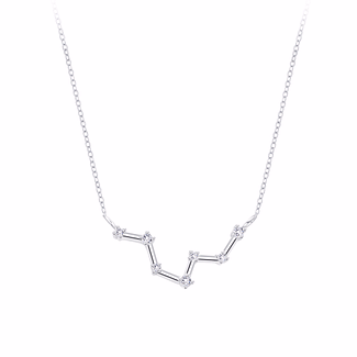 Silver Pisces Constellation Necklace Very Unique and Rare Anti Tarnish