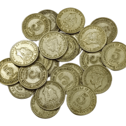 COMMISSIONERS OF CURRENCY “MALAYA” Silver 5 CENTS King GEORGE-VI Mixed Lot 10 Coins are in Collectable Grades.