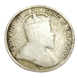 Alternative view of HONG KONG Silver 5 CENTS Year 1905 King EDWARD-VII in Used Condition.