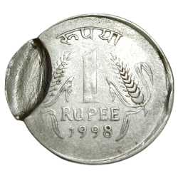 One Rupee Fss Corn Issue Year 1998 INDENT Error **SCARE** Collectable Grade.