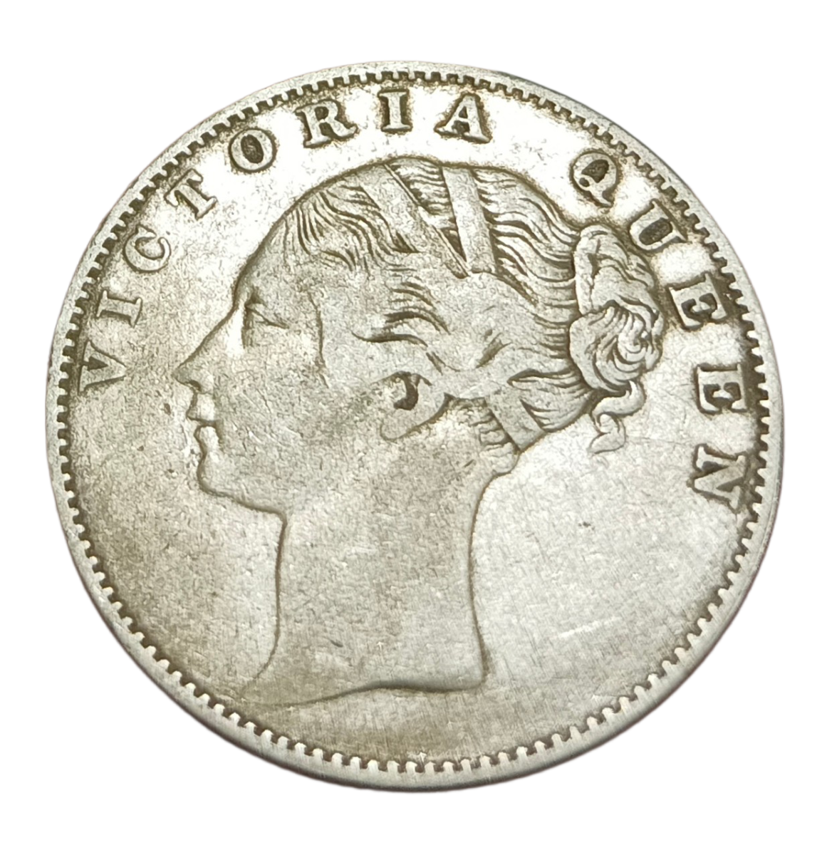 British India Silver Rupee "EAST INDIA COMPANY" Year 1840 Victoria CONTINUOUS LEGEND "ENGLISH & INDIAN HEAD" Set 2 coins are in Collectable grades. - Image 3