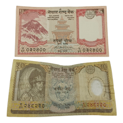NEPAL 5 RUPEES and 10 RUPEES "POLYMER" Issue Set 2 Notes are in Collectable Grades.