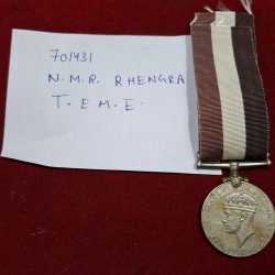 INDIA SECOND WORLD WAR GEORGE VI 1939 - 1945 NAMED MEDAL BRITISH-INDIA #M-937