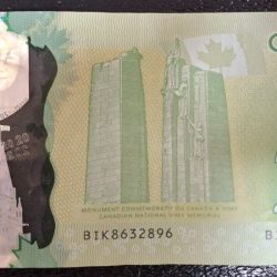 Alternative view of Canada 20 Dollars 2012 RARE POLYMER NOTE #B-2