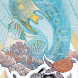 Alternative view of EASTERN CARIBBEAN 2 DOLLARS POLYMER UNC Sir Richard commemorative note #b-2