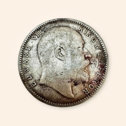 Alternative view of Re 1 British India Edward VII Rupee Silver year 1905 Unique and Rare
