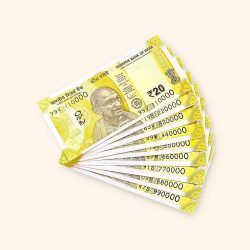 Rs 20 India Banknote Fancy Number Set 110000 till 990000 Gem Unc Very Unique and Rare