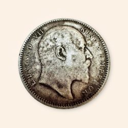 Alternative view of Re 1 British India Edward VII Rupee Silver year 1904 Unique and Rare