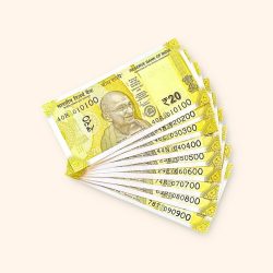 Rs 20 India Banknote Fancy Number Set 010100 till 090900 Gem Unc Very Unique and Rare