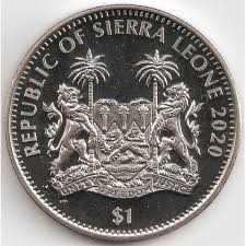 Alternative view of Sierra Leone, 1 Dollar, 2020, Big Cats – Tiger, KM #476, UNC Condition.