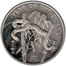 Sierra Leone, 1 Dollar, 2001, YEAR OF THE SNAKE, KM #198, UNC Condition.