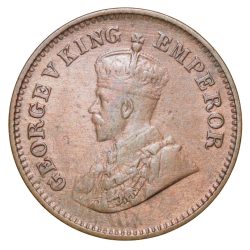 Bronze 1/2 Pice of George V (AD 1936) of Calcutta Mint