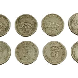 ONE RUPEE Cu/Ni Year 1947 LION 🦁 Portrait BOMBAY Mint Lot 12 Coins are in Collectable Grades.