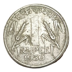 One Rupee Old Cu/Ni Issue Year 1950 Bombay Mint **V. SCARE** Collectable Grade.