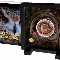 BUBO BUBO Owl Tree Hollow Copper Coin 25 Cents Samoa 2024 proof set beautiful coin set