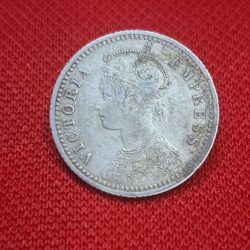 Alternative view of 1/4 RUPEE 1898 VICTORIA QUEEN COIN CALCUTTA MINT