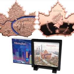 Alternative view of Landscape of Shanghai – 2022 Copper Proof Coin in Original Mint Pack