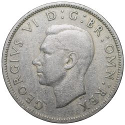 Alternative view of Copper-Nickel 2 Shillings of George VI (AD 1950) of Great Brittain