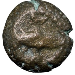 Copper Coin of Gingee Marathas(1700 AD) with Fish Right K.Ganesha Ty.11.39 Rare