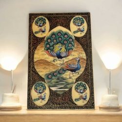 Jaipur Hand Made Peacock Painting Very Unique and Rare
