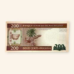 200 Ouguiya World Banknote from Mauritania Gem Unc Very Unique and rare