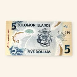 5 Solomon island Dollar World Banknote issued in 2019 by the Central Bank of Solomon islands Gem Unc Very Unique and rare