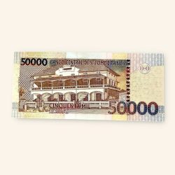 Alternative view of 50000 Sao Tome and Principe Dobras World Banknote issued in 2013 Gem Unc Very Unique and rare