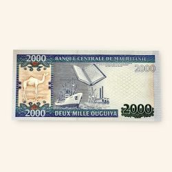 2000 Ouguiya World Banknote from Mauritania Gem Unc Very Unique and rare