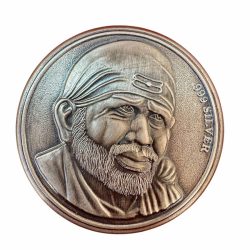 Rare Vintage Shri Sai Baba 19th Centaury 5 Gm Silver 999 Ag Rubidium Finish Very Unique and Rare One of a Kind