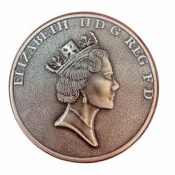 Rare Vintage Queen Elizabeth 19th Centaury 5 Gm Silver 999 Ag Rubidium Finish Very Unique and Rare One of a Kind