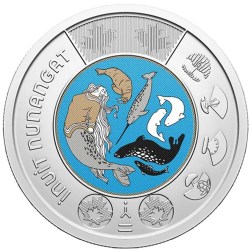Alternative view of Canada 2 Dollars ‐ Charles III Celebrating Inuit Nunangat; Colour commevrative coin gem unc