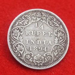 VICTORIA EMPRESS 1/4 RUPEE 1994 BOMBAY MINT