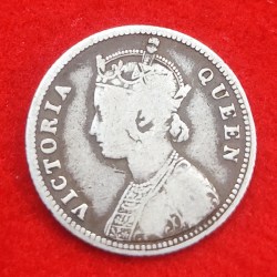 Alternative view of VICTORIA QUEEN 1/4 RUPEE 1876