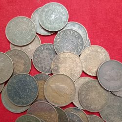 Alternative view of George Vi One Quater Anna 1938 Year 10 Pcs Given Scare Year British of India