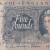 England 5 Pounds - Elizabeth II VARY RARE NOTE #B-2