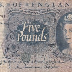 England 5 Pounds - Elizabeth II VARY RARE NOTE #B-2