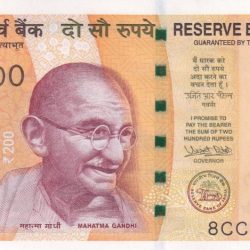 708600 FANCY NUMBER 200 RUPEES UNC CONDITION