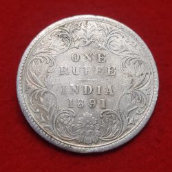 ONE RUPEE SILVER COIN VICTORIA EMPRESS 1901 BOMBAY MINT