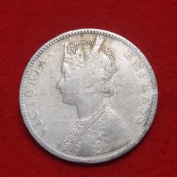 Alternative view of ONE RUPEE SILVER COIN VICTORIA EMPRESS 1901 BOMBAY MINT