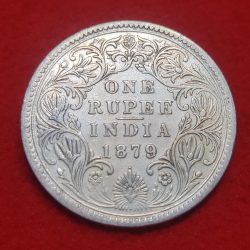 ONE RUPEE SILVER COIN VICTORIA EMPRESS 1879 BOMBAY MINT