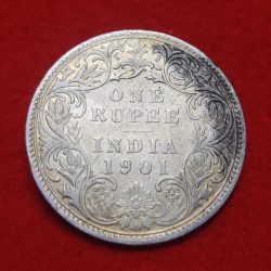 ONE RUPEE SILVER COIN VICTORIA EMPRESS 1901