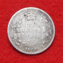 RARE 1/4 RUPEE 1905 COIN EDWARD VII COIN