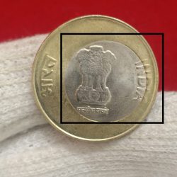 Ten Rs Raindrop Rain Shifted Error Coin 2020 Year Calcutta Mint RBI Mistake Coin